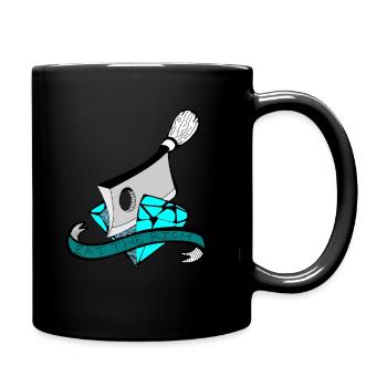 Eat the rich - Tasse einfarbig - Schwarz - Rechts