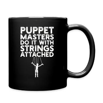 Puppetry Puppeteer Puppet Puppets - Full Colour Mug - black - Right