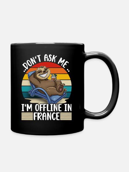 Frankreich Urlaub Reise - Tasse einfarbig - Schwarz