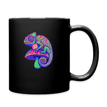 Goa CHAMELEON - Psytrance und Goa Party - Tasse einfarbig - Schwarz - Rechts