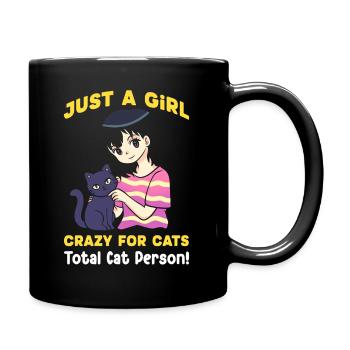Seule fille qui aime les chats Cadeaux - Mug uni - noir - Droite