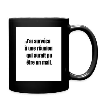 Useless Meeting – Office Humor - Full Colour Mug - black - Right