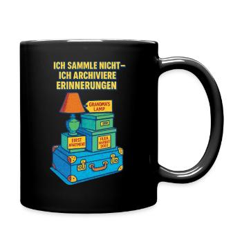 Je ne collectionne pas, j’archive des souvenirs - Mug uni - noir - Droite