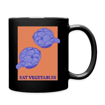 EAT VEGETABLES - Artichaut - Mug uni - noir - Droite