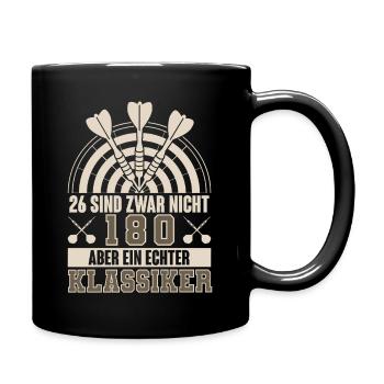 Dart Darten Darts - Tasse einfarbig - Schwarz - Rechts
