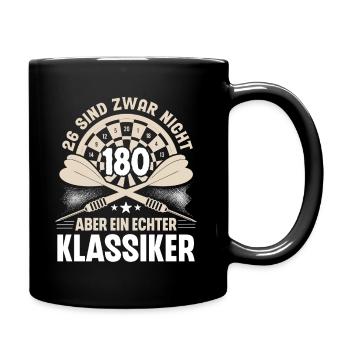 Dart Darten Darts - Tasse einfarbig - Schwarz - Rechts