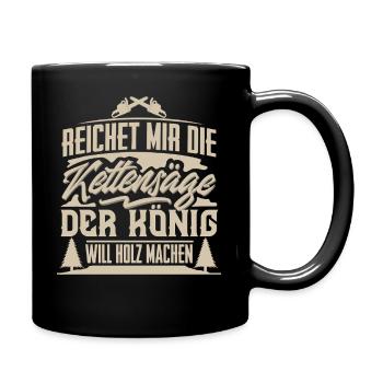 Holzfäller - Tasse einfarbig - Schwarz - Rechts