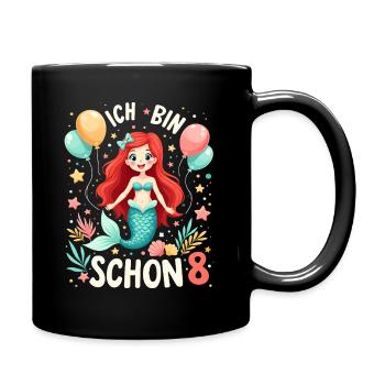 J’ai déjà 8 ans Sirène Birthday Girl - Mug uni - noir - Droite