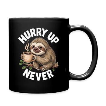 Sloth Slowness Is My Tempo Shirt - Full Colour Mug - black - Right