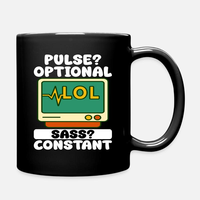 POULS? FACULTATIF, SASS ? CONSTANT - CADEAU D’INFIRMIÈRE - Mug uni - noir