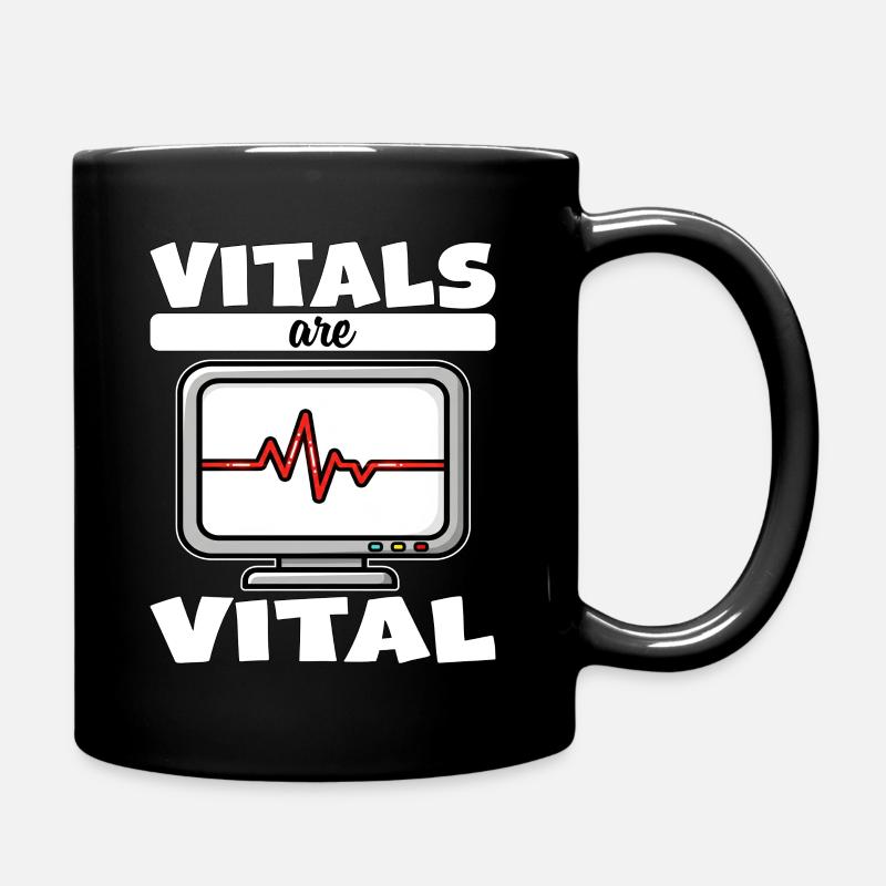 VITALS ARE VITAL - NURSE GIFT - Full Colour Mug - black