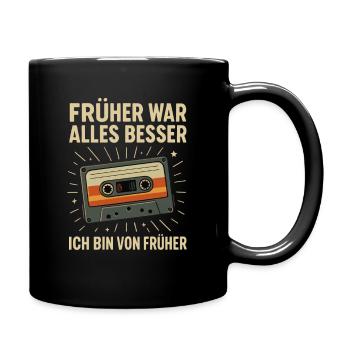 Tout était mieux dans le passé – cassette rétro - Mug uni - noir - Droite