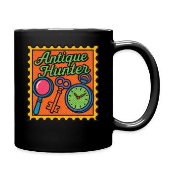 Antique Hunter Retro Vintage Design für Sammler - Tasse einfarbig - Schwarz - Rechts