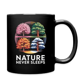 Nature Never Sleeps Shirt - Full Colour Mug - black - Right