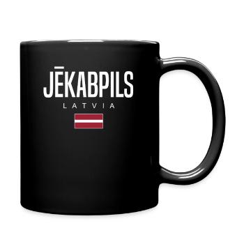 Jekabpils Lettland - Tasse einfarbig - Schwarz - Rechts