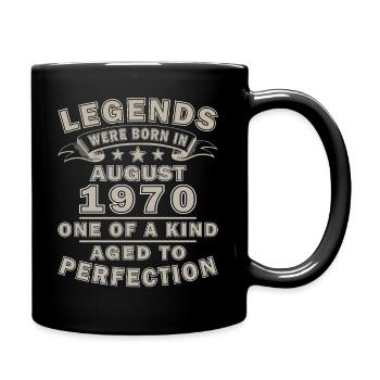 Août 1970 Anniversaire Août 1970 Millésime Août - Mug uni - noir - Droite