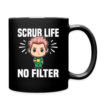 SCRUB LIFE, KEIN FILTER - DOKTOR GESCHENK - Tasse einfarbig - Schwarz - Rechts