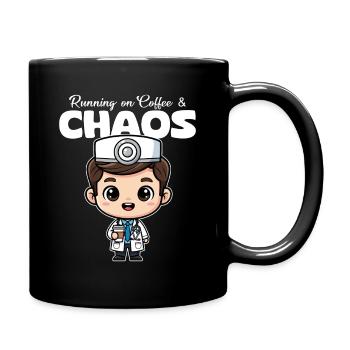 COURIR SUR LE CAFÉ ET LE CHAOS - DOCTOR GIFT - Mug uni - noir - Droite