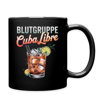 Blutgruppe Cuba Libre Cocktail Barkeeper - Tasse einfarbig - Schwarz - Rechts