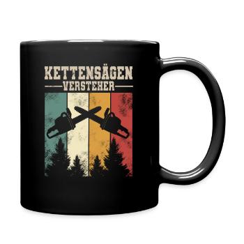 Holzfäller - Tasse einfarbig - Schwarz - Rechts