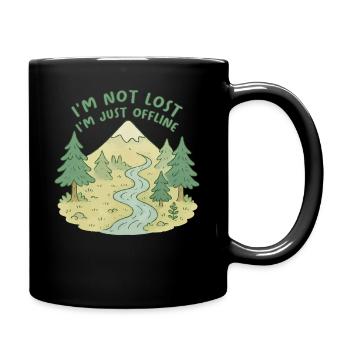 Ich Bin Nicht Verloren Ich Bin Nur Offline - Tasse einfarbig - Schwarz - Rechts