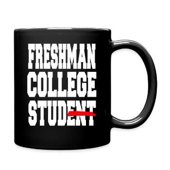 Freshman First Year College Life Starter - Full Colour Mug - black - Right