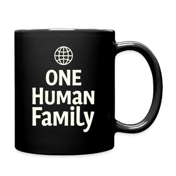 UNE FAMILLE HUMAINE Cohésion du globe - Mug uni - noir - Droite