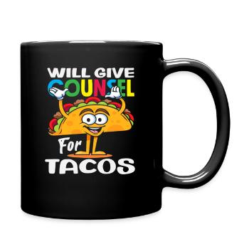 Un conseiller scolaire offre des conseils pour les tacos - Mug uni - noir - Droite