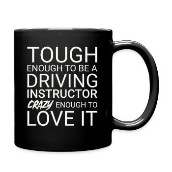 Driving Instructor Crazy Drive Tutor - Full Colour Mug - black - Right