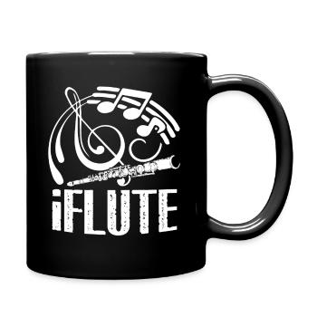 Flute Funny Flute - Full Colour Mug - black - Right