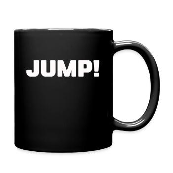 Kühnes JUMP! Motivierendes Typografie-Design Bold - Tasse einfarbig - Schwarz - Rechts