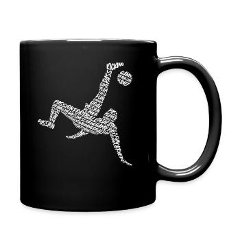 Soccer Kids Soccer Typography Soccer - Full Colour Mug - black - Right