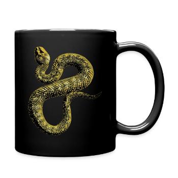 Schlange Sand / Umbra - Tasse einfarbig - Schwarz - Rechts