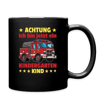 Attention I am now a kindergarten child - Full Colour Mug - black - Right