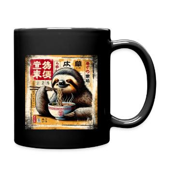 paresseux Ramen Grunge Poster Style - Mug uni - noir - Droite