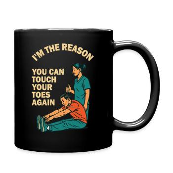 Physiotherapist The reason for exercise saying - Full Colour Mug - black - Right