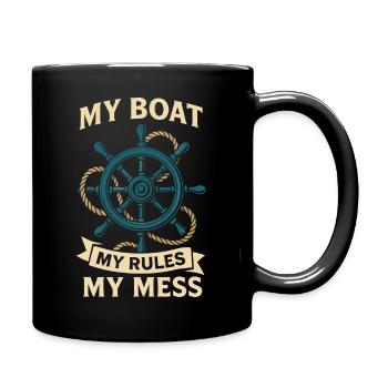 Mon bateau Mes règles Mon Chaos Nautique - Mug uni - noir - Droite