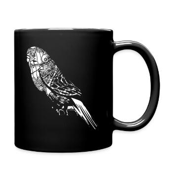 Parakeet Floral Pattern - Full Colour Mug - black - Right