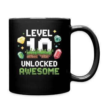 Chemise gamer 10e anniversaire - Mug uni - noir - Droite