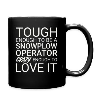 Snowplow Operator Crazy - Full Colour Mug - black - Right