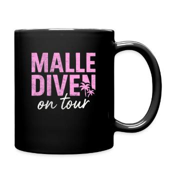 Malle Diven on Tour – Girls Trip Shirt - Tasse einfarbig - Schwarz - Rechts