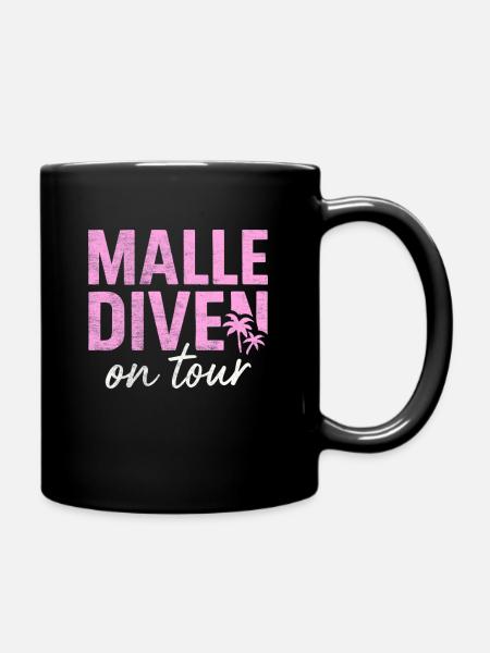 Malle Diven on Tour – Girls Trip Shirt - Tasse einfarbig - Schwarz