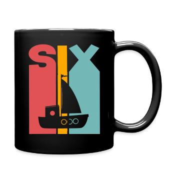 Voilier du 6e anniversaire - Mug uni - noir - Droite