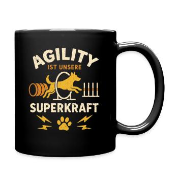 Agility Team Partner Dog Playground Dog Sport Fun - Full Colour Mug - black - Right