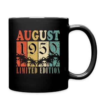 75ème Anniversaire Original Août Millésime 1950 - Mug uni - noir - Droite