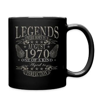 Août 1970 Anniversaire Août 1970 Millésime Août - Mug uni - noir - Droite
