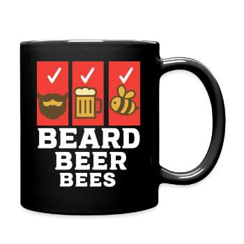 Bienen Imker Beard Beer Bees Honig Bienen - Tasse einfarbig - Schwarz - Rechts