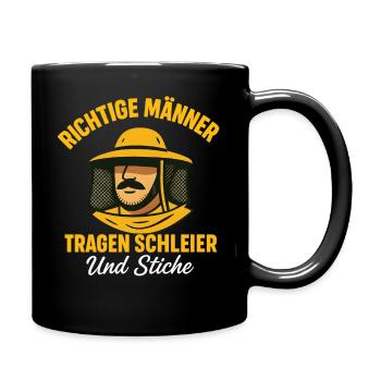 Abeilles Apiculteur Vrai Hommes Porter Voile - Mug uni - noir - Droite
