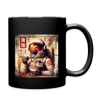 Astronaute Ramen Grunge Poster Style - Mug uni - noir - Droite