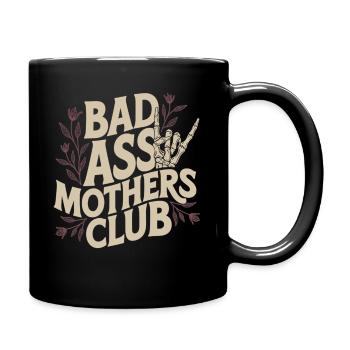 Badass Mom Club Shirt - Full Colour Mug - black - Right